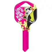 New UNCUT PEPE LE PEW KW1 #66 Pink House Key Blank LOONEY TOONS