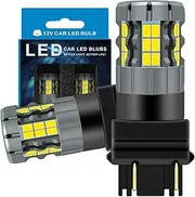 Zyvirexa 3157 LED Reverse Light Bulbs Compatible For Chevy Colorado 2004-2012, 3057 Bulb, White Light, Plug and Play, Pack of 2