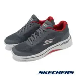 SKECHERS 斯凱奇 休閒鞋 GO WALK ARCH FIT 男鞋 灰 紅 緩衝 足弓支撐 回彈 健走 運動鞋 216262CCRD