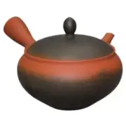 Teapot Kyusu Tokoname - KOJI - Orange - 180 ml cc - Ceramic Mesh - Gradation