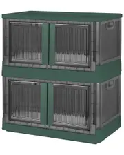 Fresh Fab Finds Set of 2 Green Foldable Storage Bins