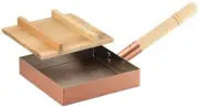 Cne117 Egg Pan Tamagoyaki Omelet Professinal Model Wooden Lid 18cm Copper Asahi
