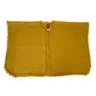 ANDEAN ALPACA HANDMADE WOMEN SOLID YELLOW CAPE COAT PONCHO M