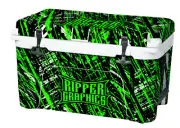 Vinyl Cooler Wrap Fits RTIC 52 Cooler | Decal Skin Green Ripper Graphics