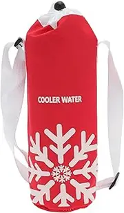 CAPASTEC Insulated Water Bottle Bag Oxford Cloth Pearl Cotton Aluminum Foil Portable Shockproof with Adjustable Shoulder Strap for Outdoor Sports Red, red
