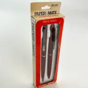 Paper Mate Vintage PowerPoint Pen Pencil Set Red NOS Original Packaging 1979-82