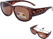[EYEGUARD] Polarized Oval Rectangular Lady Glasses,Fit Over Demi Sunglasses