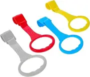 LRXIYODE 4Pcs Pull Up Rings Crib Hanging Walking Assistance for Boy Girl Portable Design for Home Outdoor Use Safe Sturdy for Development