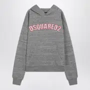 [Dsquared2] Grey Cotton Sweatshirt With Logo XL Grey