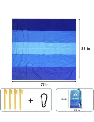 Wiwigo Beach Blanket Sandproof Mat Waterproof Quick Drying Outdoor Picnic 79x83