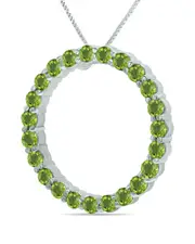 Gem Spark Silver 2.95 ct. tw. Peridot Necklace