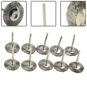 Set Brushes Wire Wheel Polish Rotary Grinder Accessories Tool Copper Steel 22mm