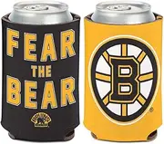 WinCraft NHL Boston Bruins Fear The Bear 1 Pack 12 oz. 2-Sided Can Cooler