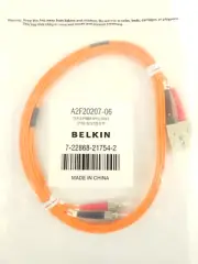 ST-SC Belkin A2F20207-06 Duplex Fiber Optic Cable 62.5/125 - 6 Feet