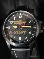 CUSTOM PILOTS WATCH WITH HANDMADE DIAL AND ENGRAVED BACK