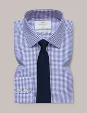 Hawes & Curtis Non-Iron Navy & Pink Check Slim Shirt Navy/Pink