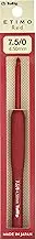 ETIMO Red TED075 Crochet with Cushion Grip, No. 7.5/0, Tulip Tulip Red