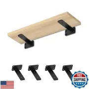 HXRUAOS Heavy Duty Shelf Brackets for Home and Office Steel Floating Shelf, Q
