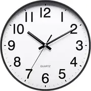 12 Inch Round Wall Clock Silent & Non-Ticking Simple Wall Clock Operated for Living Room Bedroom Kitchen(30 cm/ 12")…