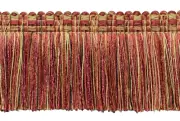 18 Yard Package/Cherry Red, Camel Beige, Clay/3" Brush Fringe Trim/Cranberry Tau