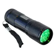 Green Light 9 LED Pocket Aluminum Flashlight for Night Walking Hunting Fishing
