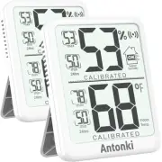 2-Pack Room Thermometer, Digital Small Hygrometer Indoor Thermometer Humidity...