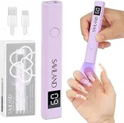 SAVILAND U V Nail Lamp 10s Fast Curing: Handheld U V Light for Gel Nails 400 mAh Rechargeable Nail Lamp with 3 Timers Cordless Mini Portable LED Lamp for Gel Nail Polish Builder Gel Home DIY Nail Art