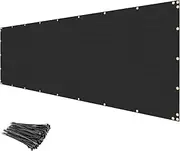 [INFRANGE] Privacy Fence Screen 4' x 50' Heavy Duty Fencing Cover Mesh Windscreen Cloth for Outdoor Garden Patio Backyard Chain Link Fence Black