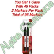*48-Packs* Sanford Sharpie Fine & Ultra Fine Tips Permanent Marker Black 32162