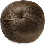 (8A -Light Chestnut Brown) - OneDor Synthetic Hair Bun Extension Donut Chignon Hairpiece Wig (8A-Light Chestnut Brown)