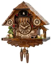 Quartz Cuckoo Clock Black forest house EN 441 Q NEW