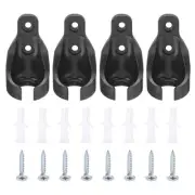 4Pcs Bungee Receiver Brackets Plastic for Roller Shade Tie Down Straps Black