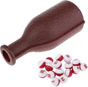 Baosity Plastic Billiard Pool Tally Shaker Bottle with Peas Balls Kelly Pill Pool