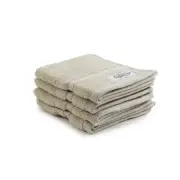 4pc Onkaparinga Flinders Bathroom Face Washers Set 30x30cm Cotton 600GSM Linen