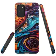 For Samsung Galaxy S20+ Plus Tough Protective Cover, Swirling Paint