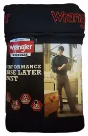 WRANGLER WORKWEAR Base Layer Pant Black Thermal Stirrup Long John Pants Size 2XL