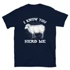 I know You Herd Me Sheep Farm Animal Lover Short-Sleeve Unisex T-Shirt
