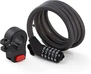 Segway Ninebot 5-Digit Combination Cable Lock for Bikes and Scooters, Black, Large