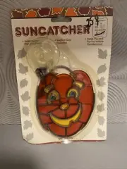 Halloween Suncatcher PUMPKIN Mint on Card SEALED Suction K-Mart New Design