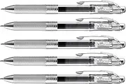Pentel Energel Infree Gel Ink Ballpoint Pen 0.5mm, Needle Tip, Black Ink, 5 Pen Set(Japan Import)