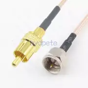 RCA male to F male plug RG179 Coaxial Cable Pigtail Coax Koaxial Kable Video sys