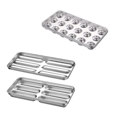 Stainless Steel Food Grade Round Ice Ball Tray Spheres Oval Ice Cube Mold Maker