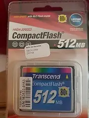 Transcend TS512MCF80 512MB 80x Type I Compact Flash Card