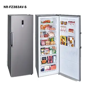 Panasonic國際牌【NR-FZ383AV-S】380公升直立式冷凍櫃(含標準安裝)