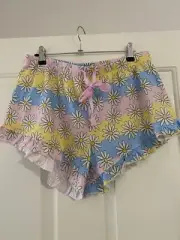 Peter Alexander Ladies Frill Pyjama Shorts Daisy Medium