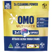 OMO Ultimate 3 in 1 Laundry Capsules 17 pack