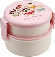 Skater ONWR1AG-A Lunch Box, 16.9 fl oz (500 ml), 2-Tier, Round, Rice Ball Case, Antibacterial, Crayon Shin-chan, Made in Japan