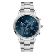 Daniel Wellington Iconic Chronograph 42 Link Silver Arctic Sunray Watch