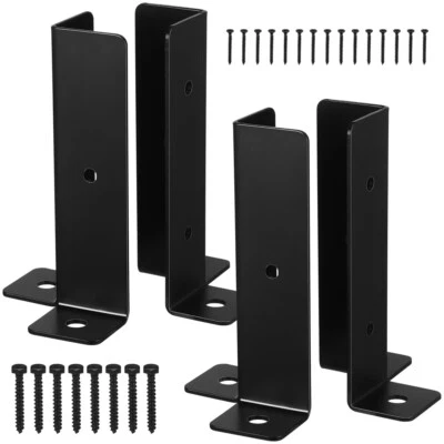 4 Pcs Gazebo Base Bracket Deck Post Supports Heavy Duty Brackets