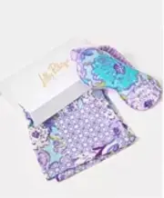 NWT Lilly Pulitzer Silk Sleep Set in Let it Gogh Pillowcase Set - Fast